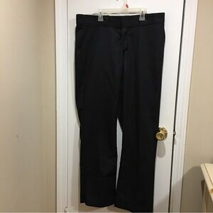 Women’s Dickies Black Straight Leg 774 Work Pants 36x32 Original Fit